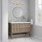James Martin Vanities 48'' Single Vanity, Pebble Oak w/ 3 CM White Zeus Quartz Top D100-V48-PBO-3WZ - alternate 5